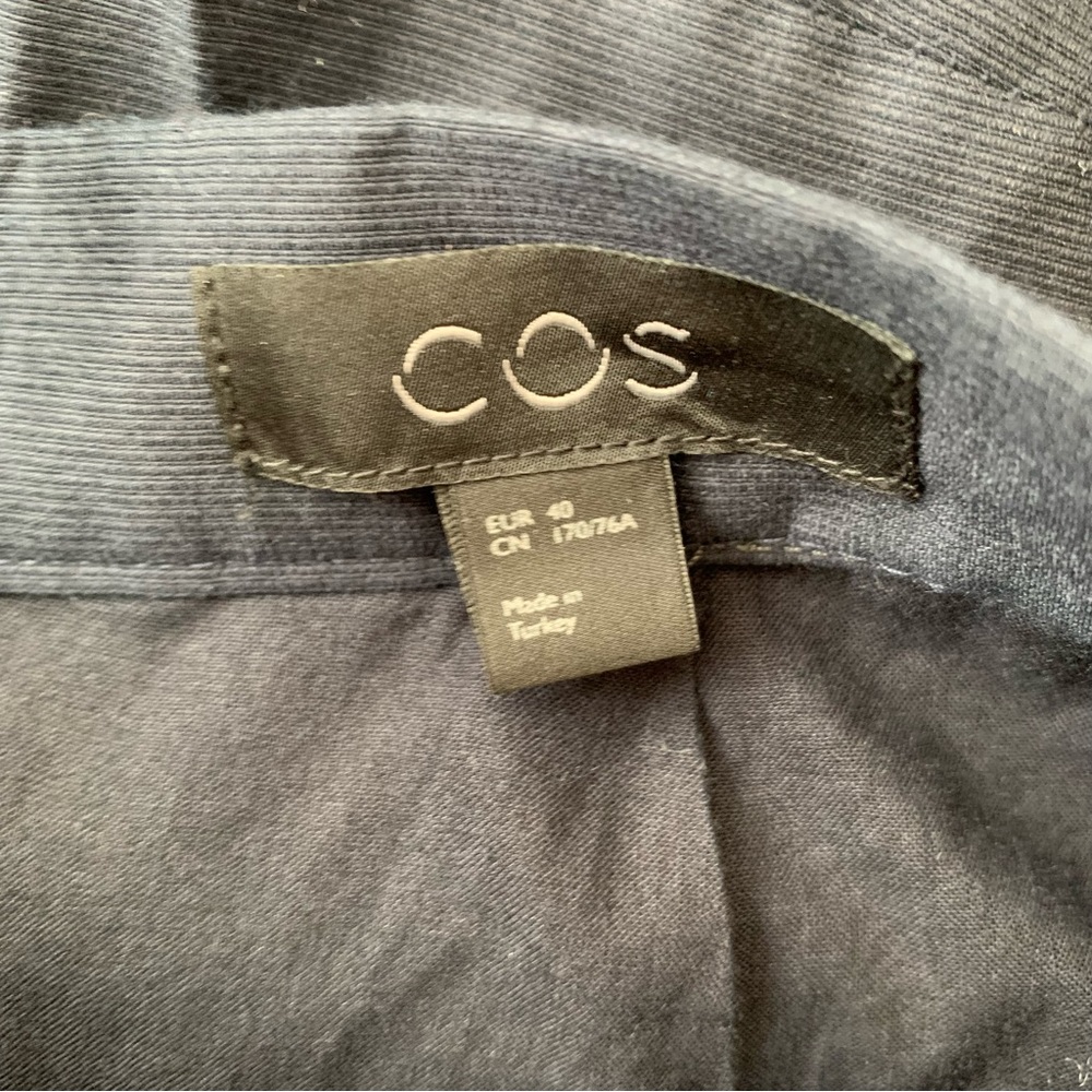 COS Curved Hem High Low Rounded Hem Silk Cotton Midi Skirt - Picture 7 of 7